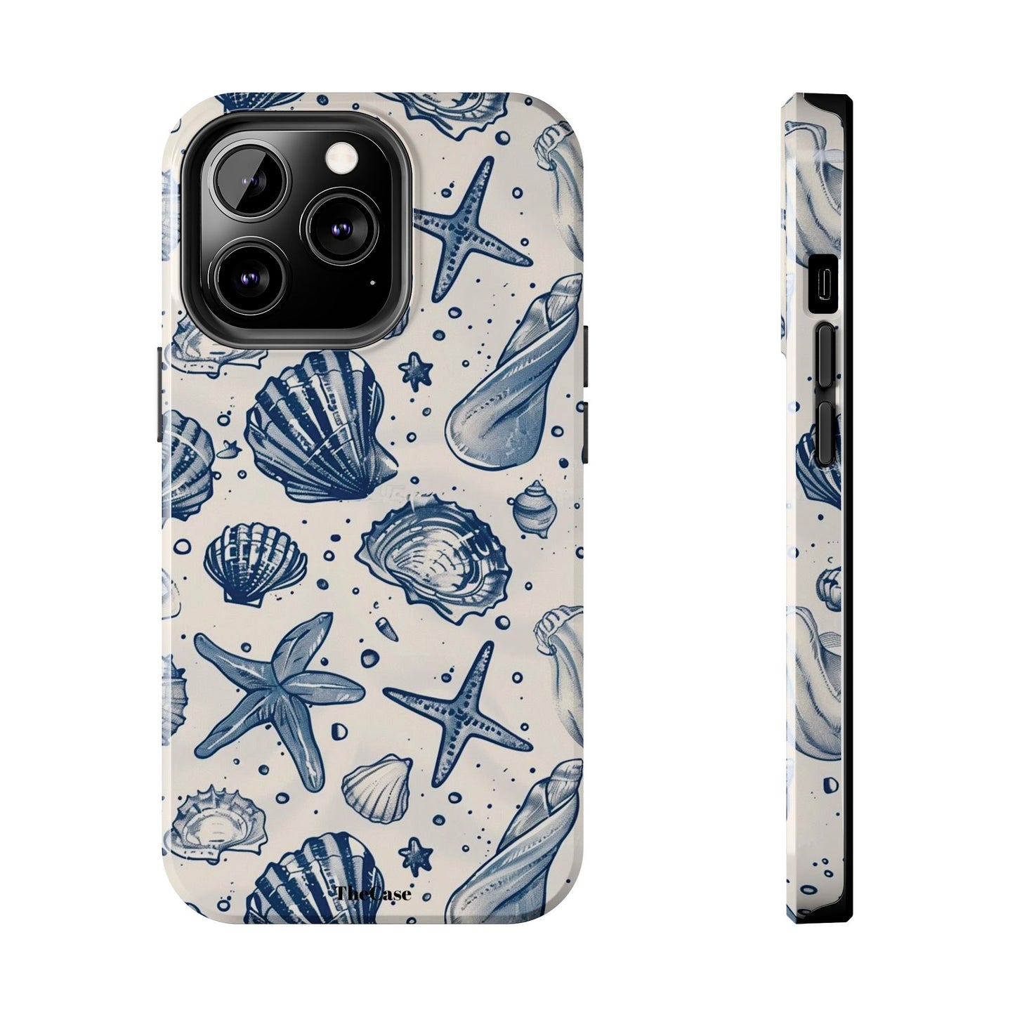Coastal Shells Tough Phone Case - Nautical Summer Design