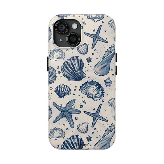 Coastal Shells Tough Phone Case - Nautical Summer Design